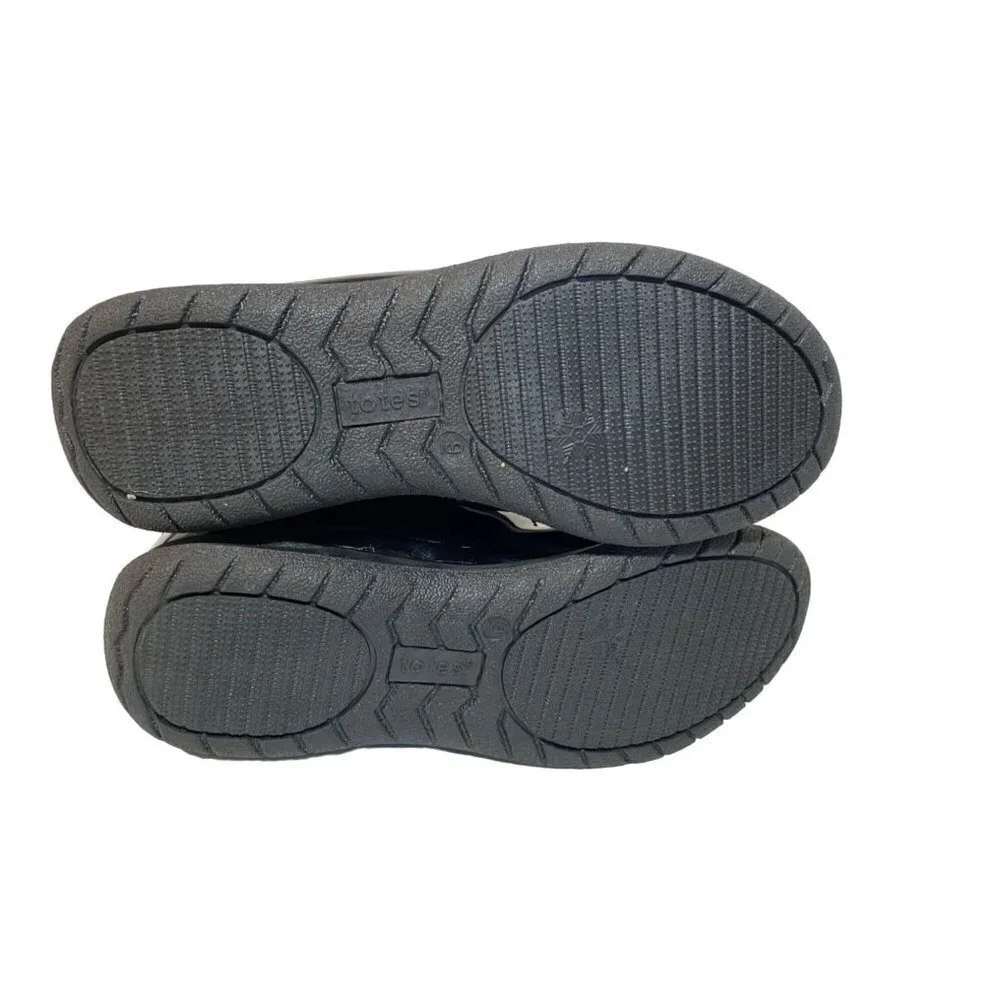 New Totes Everest Women's Size 9M Black Snow Boots‎ Double Zippers Quilted Look